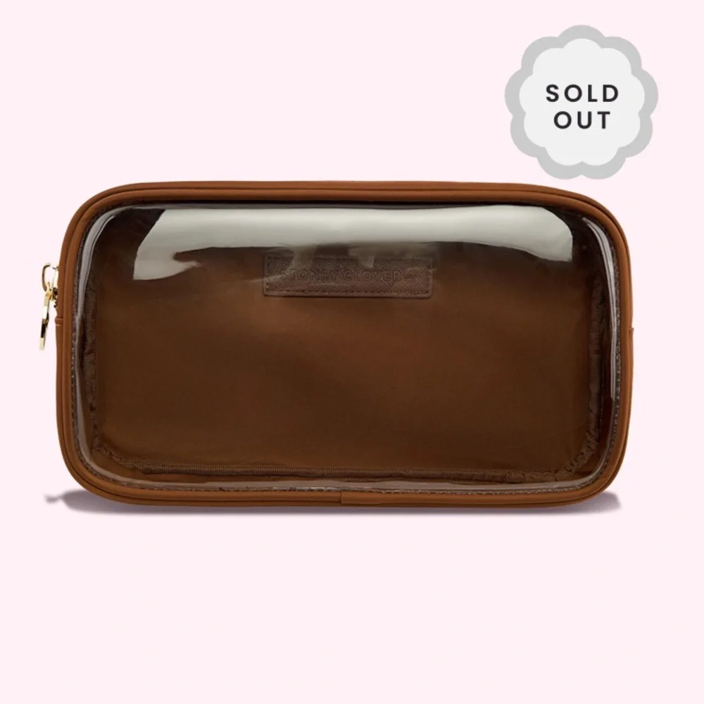 Stoney Clover Lane Chocolate Clear Front Small Pouch